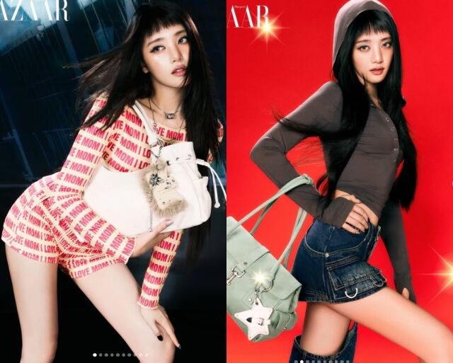 민니는 지난 25일 자신의 개인 SNS 계정에 "October issue(10월 이슈)"라는 글과 함께 패션 매거진 바자 타일랜드와 진행한 화보 사진 여러 장을 공개했다. /민니 소셜미디어