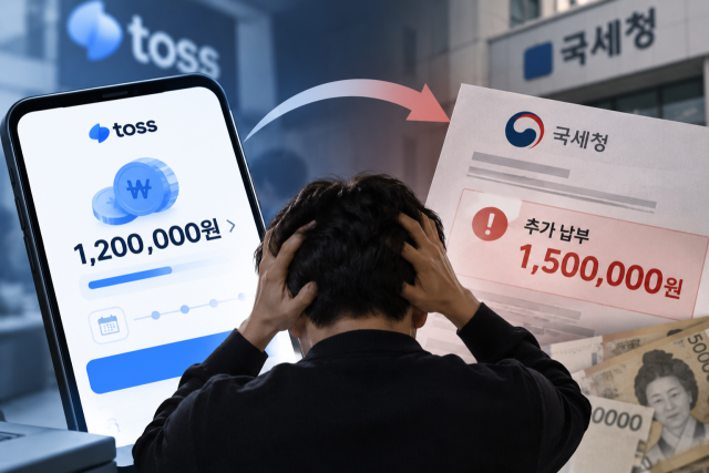 제보자 A씨는 토스인컴의 ‘숨은 환급액 찾기’를 통해 종합소득세 약 120만원을 돌려받을 수 있다는 안내를 받고 환급을 신청했지만, 이후 국세청으로부터 약 150만원의 세금 추징 납부 통지를 받았다. /AI생성이미지