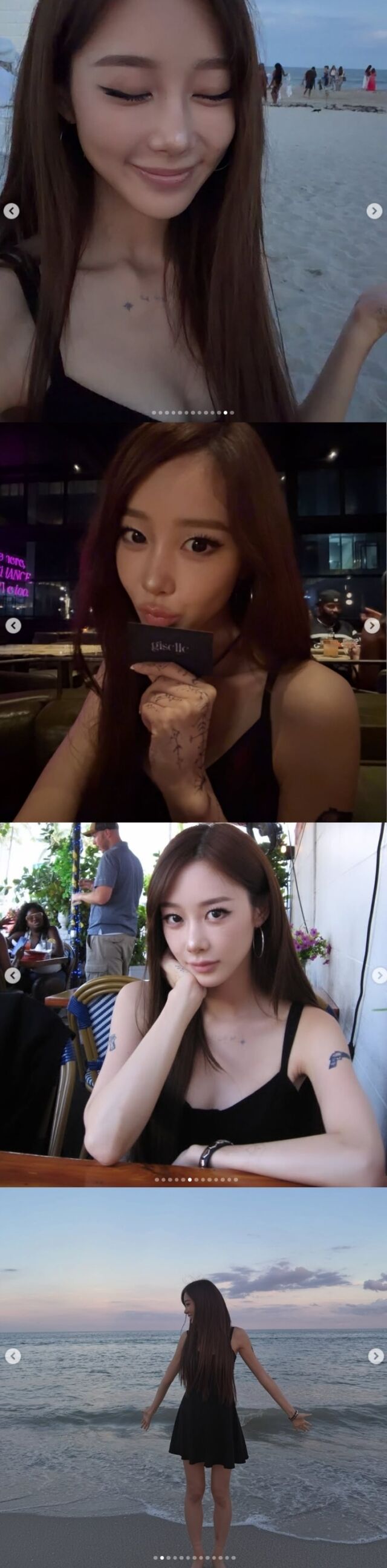 걸그룹 에스파(aespa) 지젤이 미국 플로리다에서 뜨거운 9월을 만끽하며 독보적인 건강미와 화사한 미모를 과시했다./지젤 소셜미디어