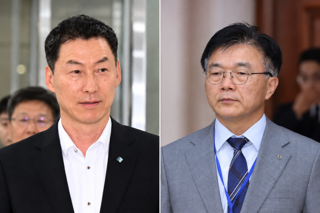 사진 왼쪽부터 장민영 IBK기업은행장, 박상진 산업은행 회장 /뉴시스
