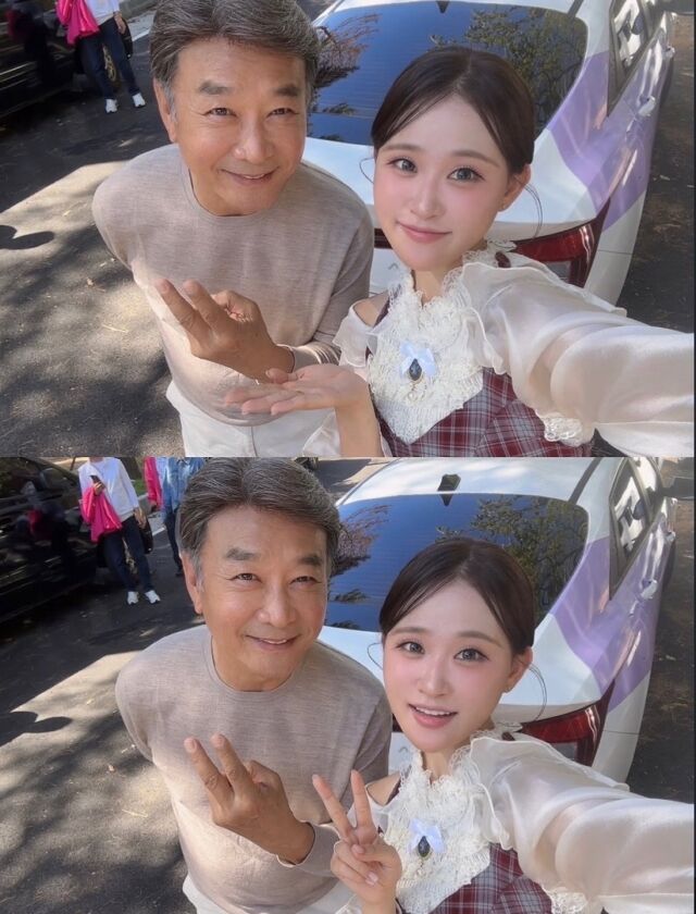 길용우(왼쪽)외 김다현/소셜미디어