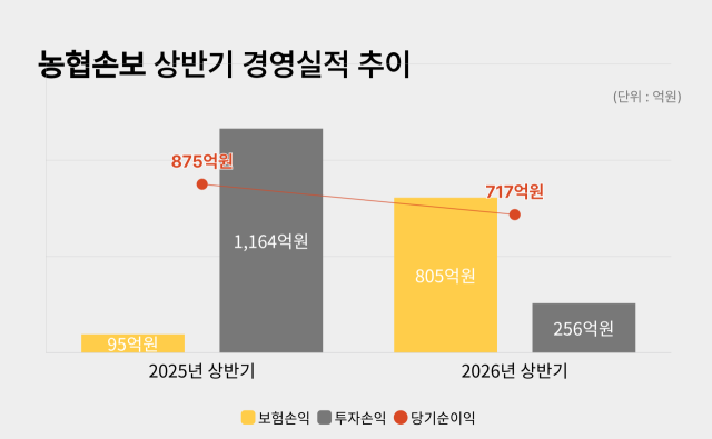 농협손보 상반기 경영실적 추이. /정수미 기자