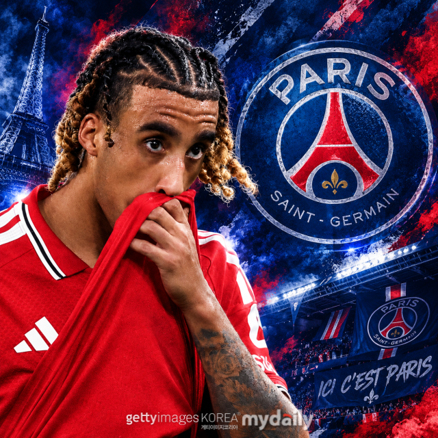 6일 영국 '팀토크'에 따르면 파리 생제르망(PSG)이 레니 요로(맨체스터 유나이티드) 영입에 속도를 낼 계획이다./게티이미지코리아·AI생성이미지