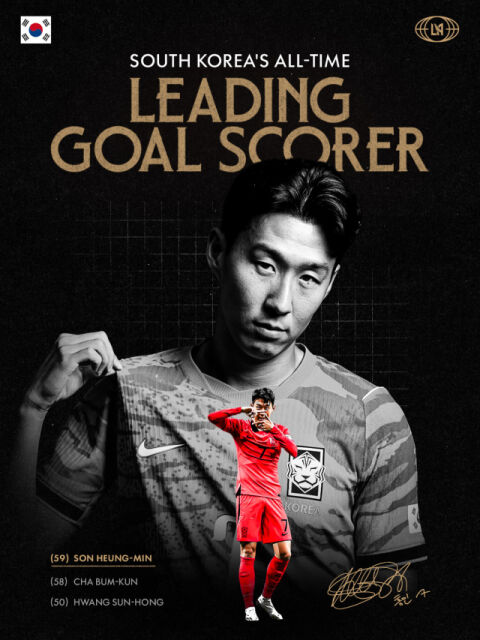 손흥민 'A매치 최다골' 단독 1위 등극, 美 현지도 '축하' 세례! LA FC "역사가 세워졌다"...MLS 사무국 "슈퍼스타의 멋진 프리킥 골" 감탄