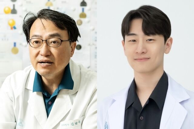 서울아산병원 융합의학과 김남국 교수(왼쪽)·피부과 김경훈 레지던트. /서울아산병원