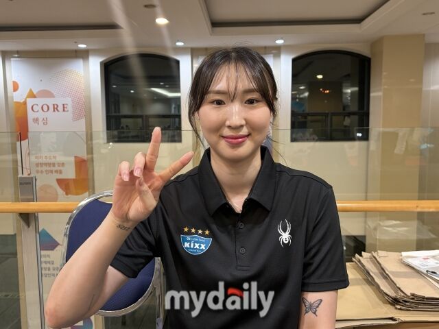 GS칼텍스 유니폼을 입은 박사랑./이정원 기자