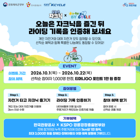 '자전거 타면 기부로 이어진다'&hellip;경륜&middot;경정, 오늘은 자크닉-기부 라이딩 진행