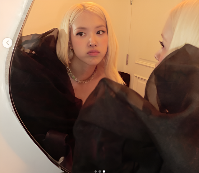 로제는 지난 18일 자신의 SNS에 별다른 글귀 없이 하트 이모지와 함께 다수의 사진을 게재했다./로제 소셜미디어