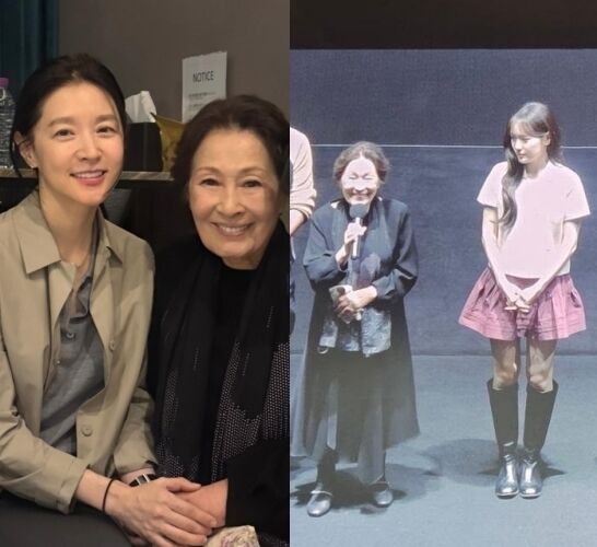배우 이영애가 김혜자의 밝은 미소가 담긴 근황을 전했다. / 이영애 소셜미디어