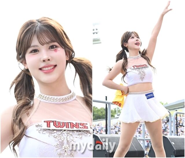 ▲ 박예은 치어리더, '설레는 눈맞춤'