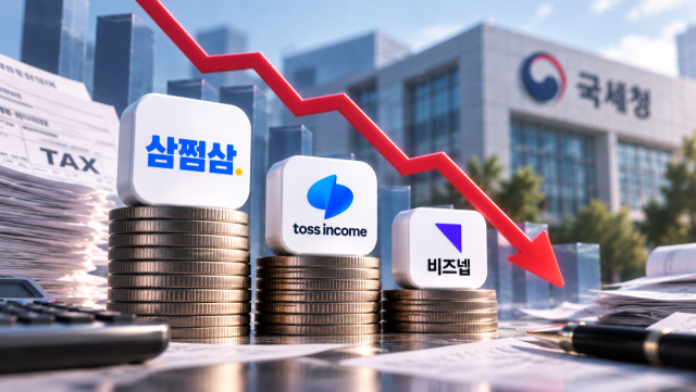 21일 금융권과 관련 업계에 따르면 삼쩜삼 운영사 자비스앤빌런즈와 토스인컴, 비즈넵 운영사 지엔터프라이즈의 지난해 영업이익은 모두 전년 대비 감소했다. /AI생성이미지