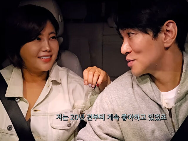 솔비와 이규한이 꿀 떨어지는 눈빛을 주고 받았다. / 유튜브 '솔비이즈백'