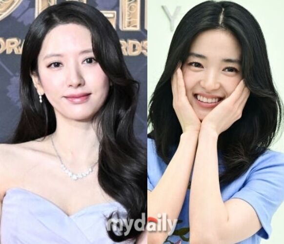 그룹 우주소녀 멤버 겸 배우 김지연(왼쪽), 김태리