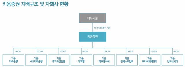 키움증권 지배구조 및 자회사 현황 /키움증권