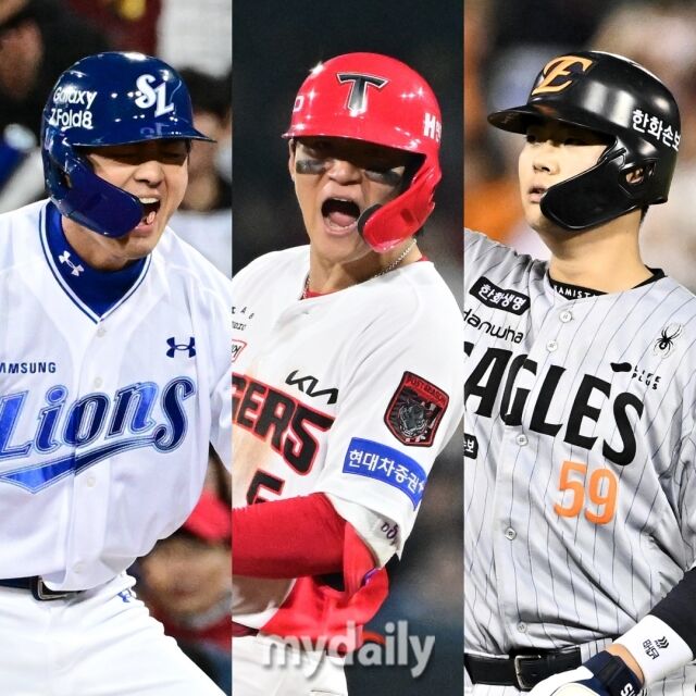 구자욱(삼성 라이온즈) 김도영(KIA 타이거즈) 허인서(한화 이글스) 등 올 시즌 KBO리그에서 활약한 주요 선수들에 대한 인기상 투표를 팬들이 직접 할 수 있게 됐다. 사단법인 한국프로야구 은퇴선수협회는 2026 은퇴선수의 날 시상식 행사 중 하나로 인기상을 수여한다./마이데일리 DB